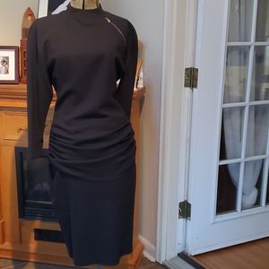Vintage Italian Designer Fia Cattaneo Milano wool dress, size small.